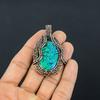 Australian Triplet Opal 999 Copper Wire Wrapped Pendant, Handmade Gemstone Jewelry Pendant Gift For Birthday