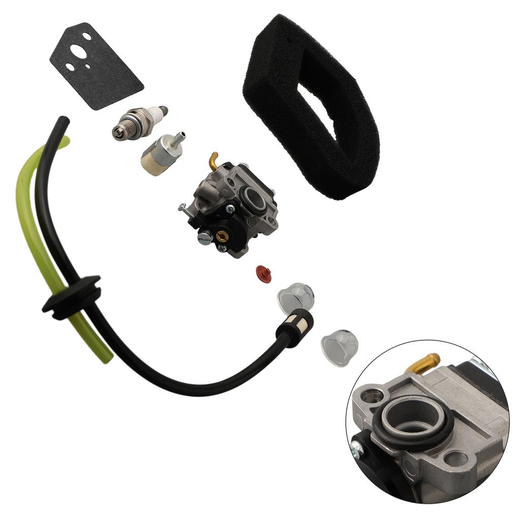 Carburetor Kit for BHX2500 Series Trimmers EBH252U EBH253U ER2650LX Featuring Gasket Air Filter and Fuel Filter Components