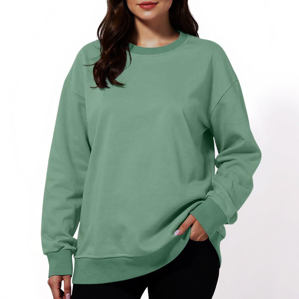 Women's Fashion Solid Color Casual Long Sleeve Hoodie
