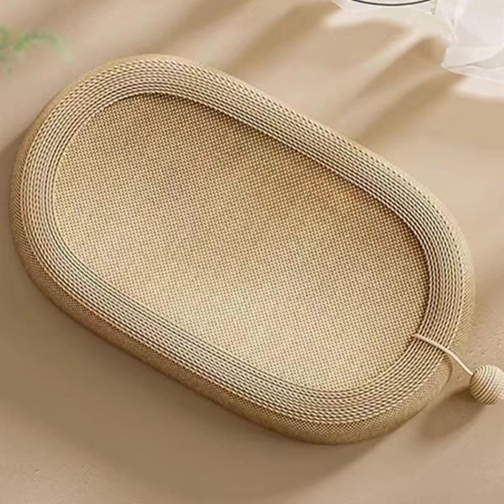 Sisal Basin Cat Paw Board Basin Oval Pet Bed Nest Sleeping Mat Cat Scratching Bed  Indoor Use
