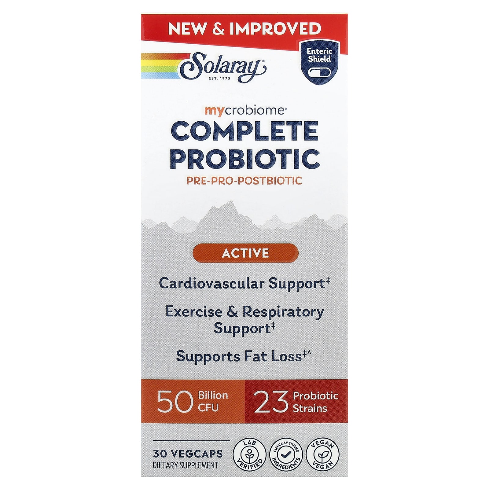 

Solaray, Mycrobiome®, Complete Probiotic, Active, 30 Veggie Capsules