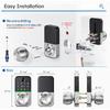 Keypad Smart Door Lock with Knob: Kucacci Keyless Entry Fingerprint Lock for Front Door - Keypad Digital Lock with Handle - Electronic Code Door Knob