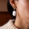 Elegant Freshwater Pearls Earrings for Women Craft In Sturdy Copper Materials Comfortable Designs for Any Occasion