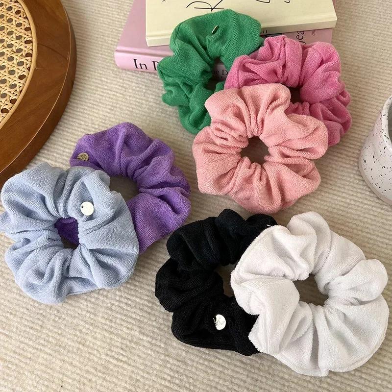 Benzile de păr din țesătură colorate în formă de flori pentru fete Suport pentru coadă de cal elastic Scrunchies Benzi de cauciuc Moda femei Accesorii de styling