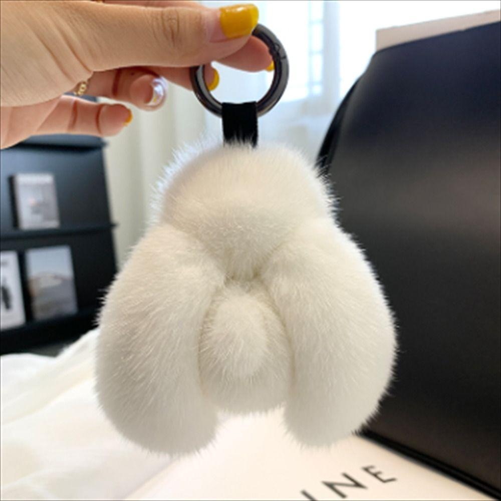 Stuffed Animal Bunny Stuffed Keyring Furry Doll Plush Bunny Pendant Bag Ornaments
