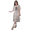 Linglei Summer Solid Color Lace Bow Mesh Court Princess Style Long Nightdress Pajamas Loungewear Women