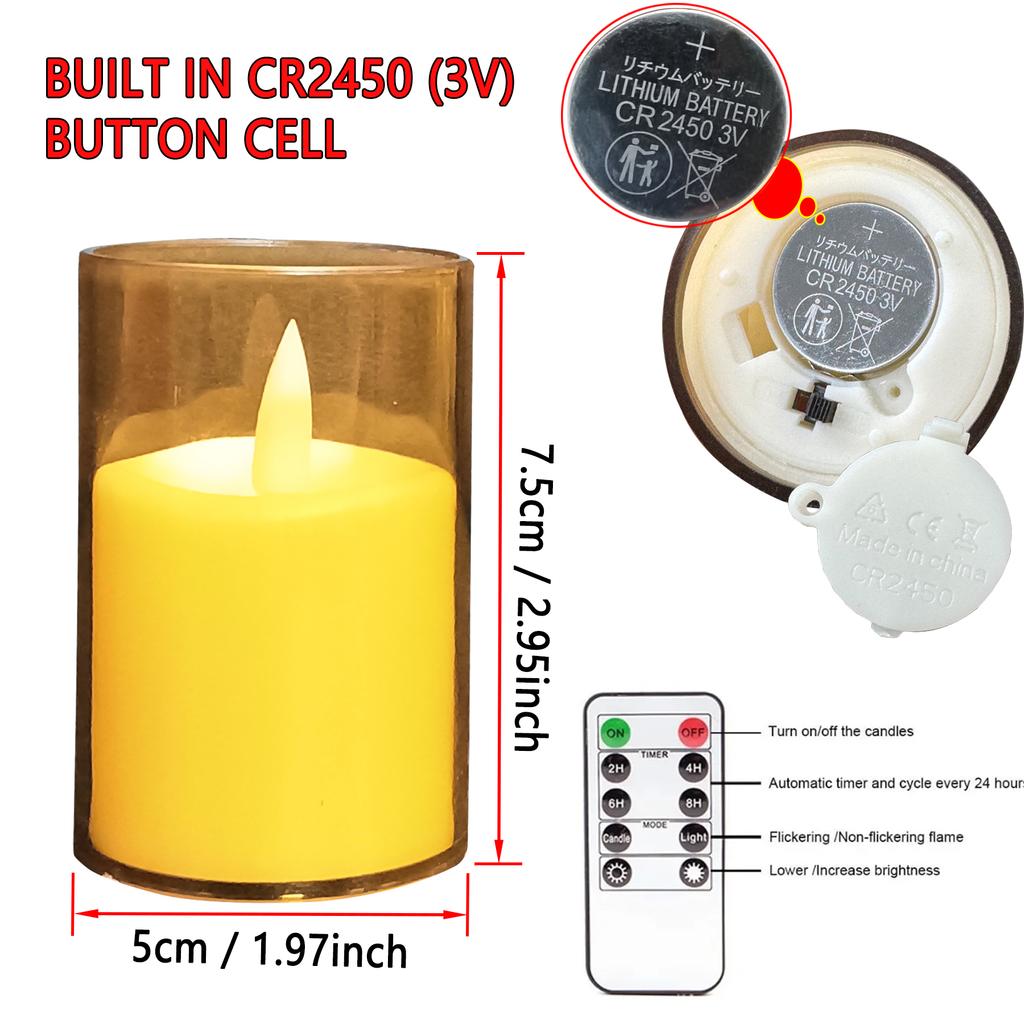 6Pcs Flameless LED Candle Lights Creative Wishing Led Tea Lamp Warm White Halloween Wedding Christmas Decoration Candle Light