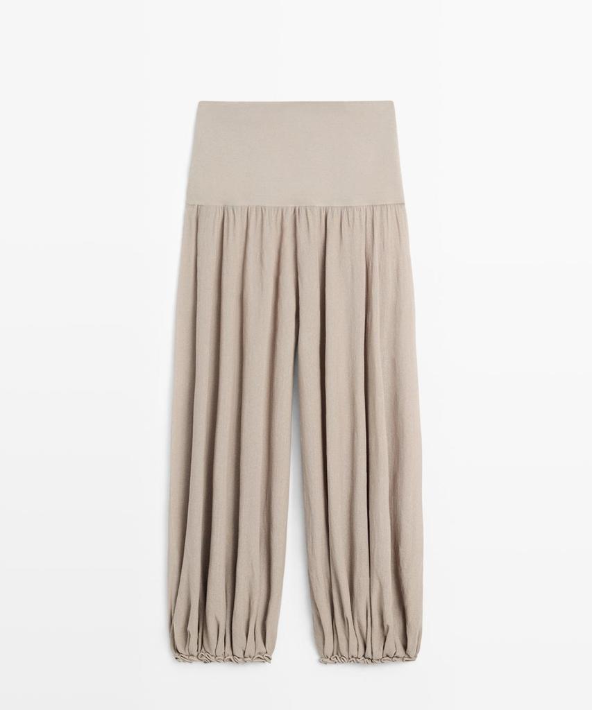 Masimodutti Wide Waistband Sarouel Pants
