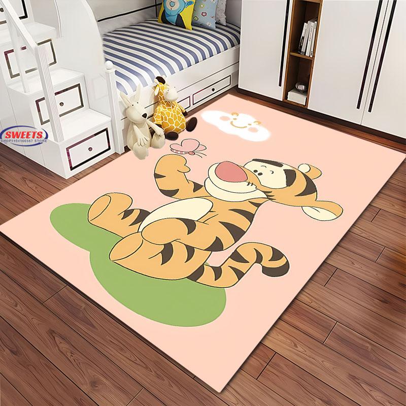 1 Pezzo Tappeto Area Winnie the Pooh Tigger, Tappeti Soggiorno e Camera da Letto, Tappetino Divano Camera Bambini, Tappeto Antiscivolo Pavimento Zerbino, Regalo per Bambini