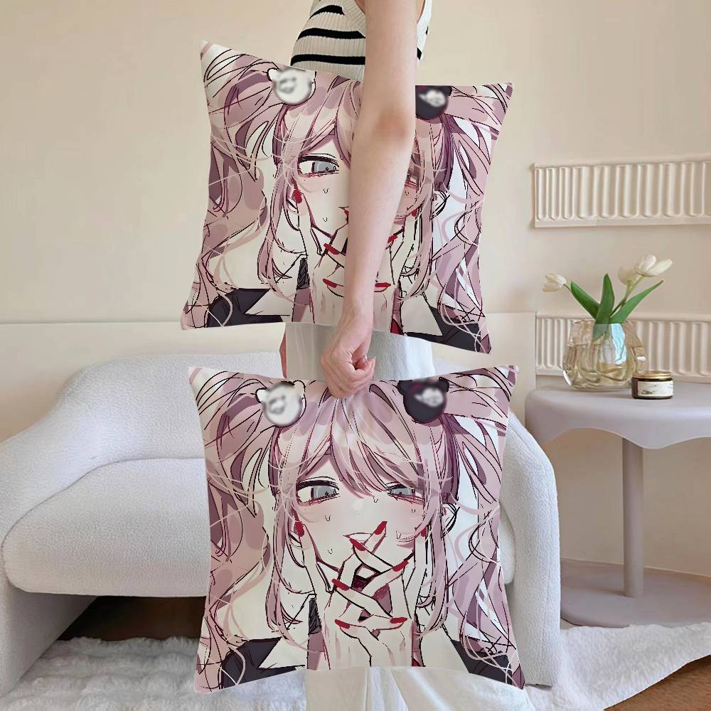 J-Junko Enoshima Pillow Case Sofa and Living Room Decorative Cushion Covers Dust-proof and Mite-proof Invisible Zipper