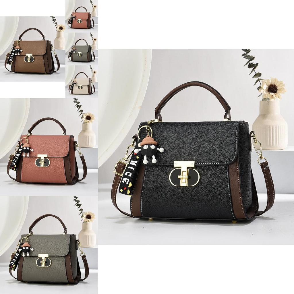 Trendy Colorful Small Handbag For Women 2024 Stylish Pu Material Crossbody Bag