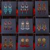 Bohemian Water Drop Rice Bead Tassel Female Ethnic Style Colorful Earrings