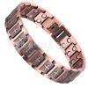 Mens Vintage Copper Bracelet With Magnetic Therapy Design Titanium Steel Cross Charm Retro Style Daily Wear Accessory