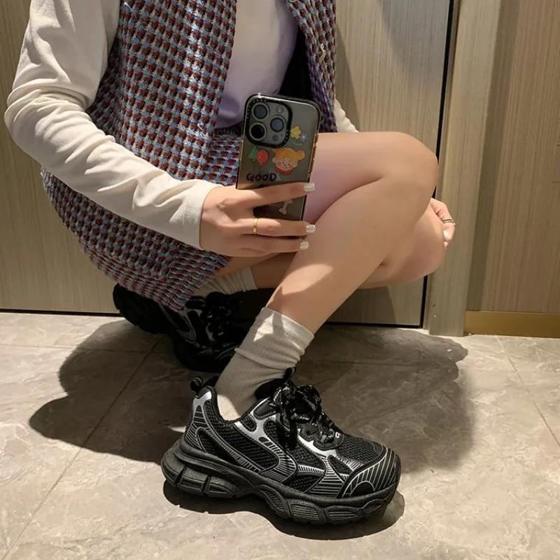 2024 New for Women's Chunky White Luxary Sneakers Ladies Running Casual Shoes Fashion Light Tenis Fitness FootwearZapatos Mujer