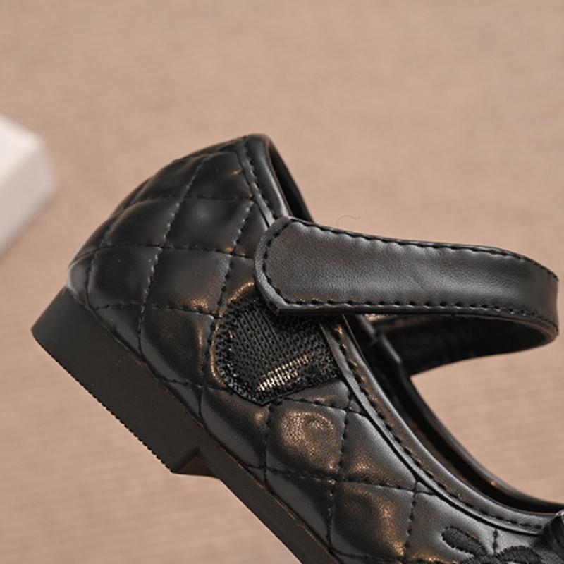 New Leather Shoes Spring Soft Soled Anti Slip Girl Shoe Exquisite Simple Versatile Cute Princess Shoe Retro Flat Daily Kid Shoes