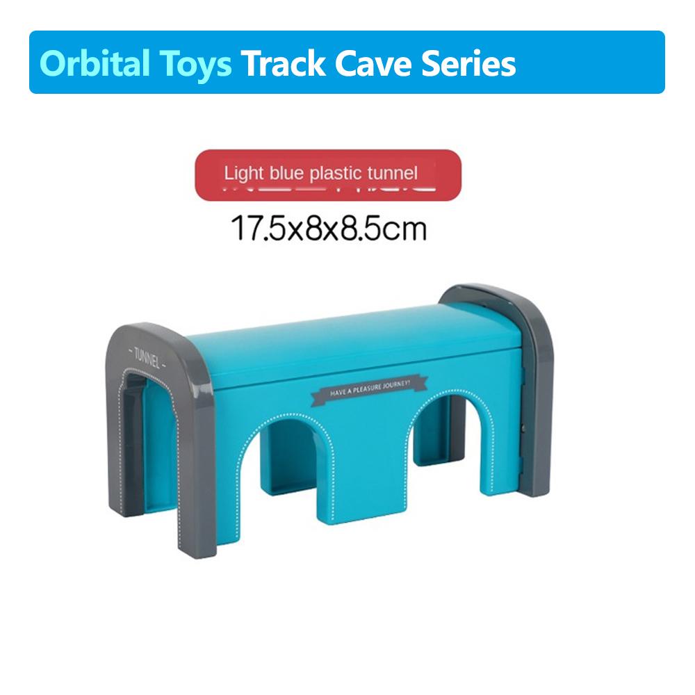 New Small Cave Tunnel Train Building Block Track Accessories Kids Wooden Track Compatible Toys S8