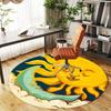 1pc Sun Moon Round Chair mat office Area Rug - Non-Slip, Floor Mat for Office, Bedroom, Ideal home decor gift p0105025