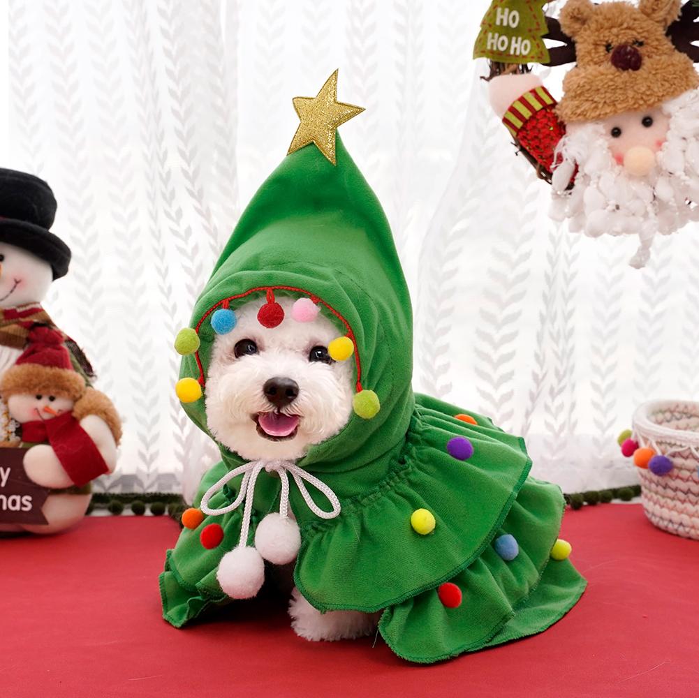 Christmas Dog Cape Adorable Pet Christmas Attire Role-Play Party Wear Pet Cloak Dog Dress Holiday Pet Costume Christmas Supplies