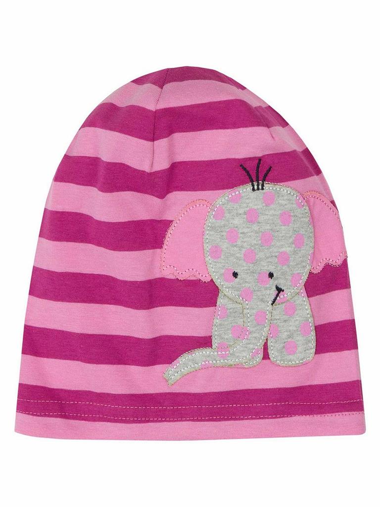 Girl's Hat, Pink, Stripes, Elephant, Döll