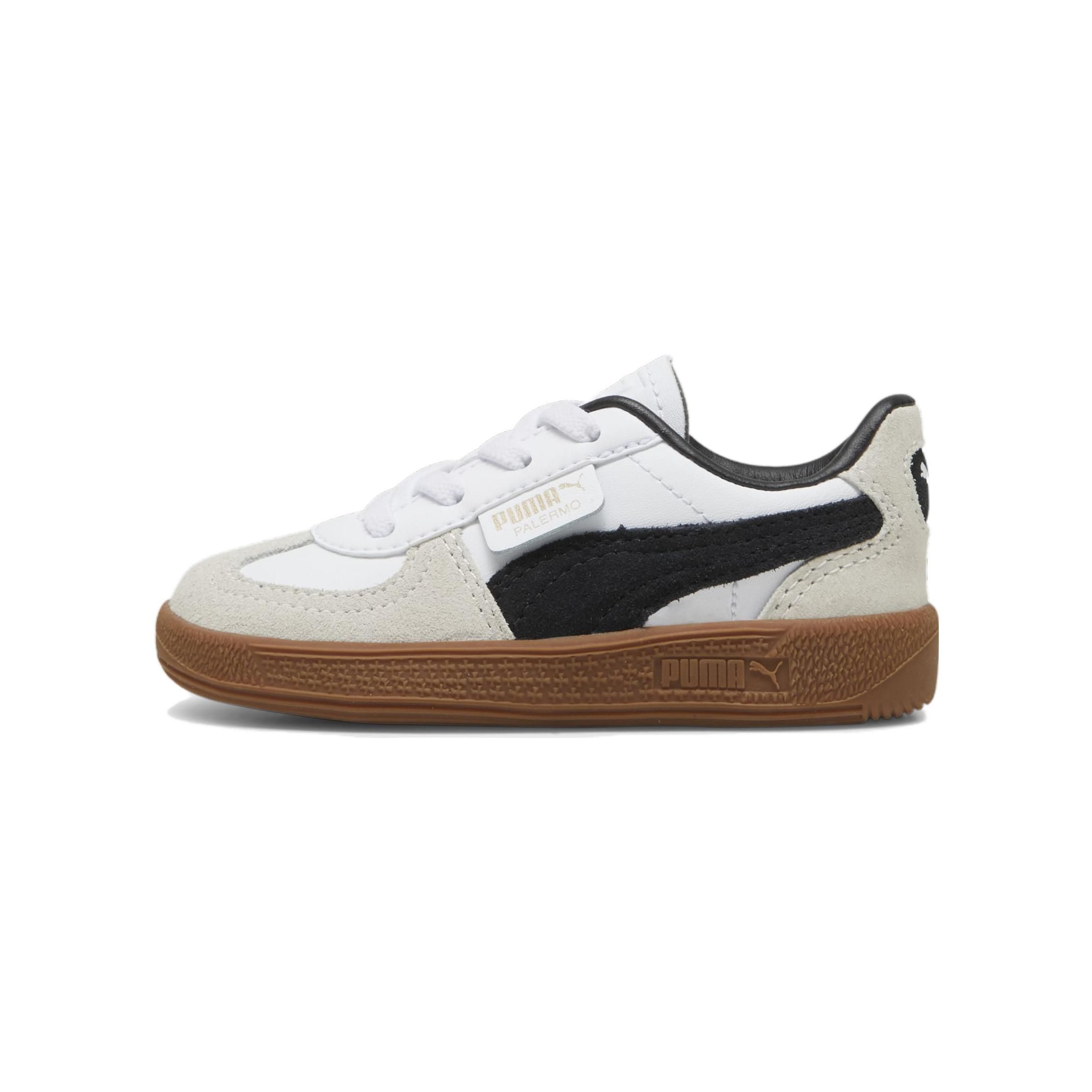 

Puma Palermo Leather Toddler White Black Gum Baby Sneakers Vapor-Grey 397277-01 22