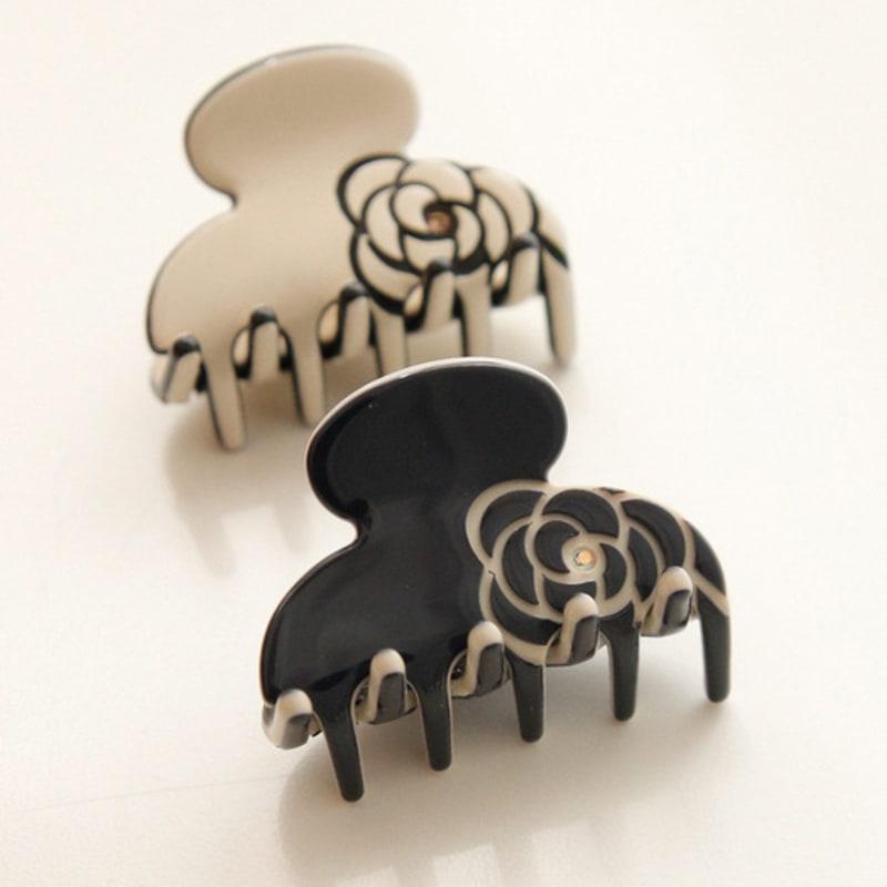 

J.Lauren French Rose Cubic Mini Hair Claw Clip Bh0887 Navy