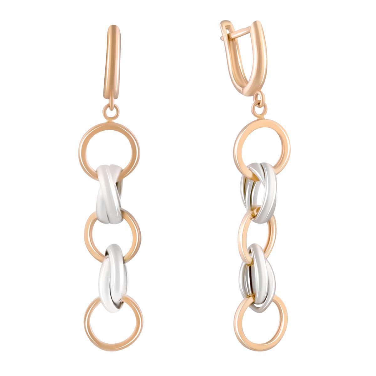 

Золоті сережки з фіанітами 585 проби. (2093626)