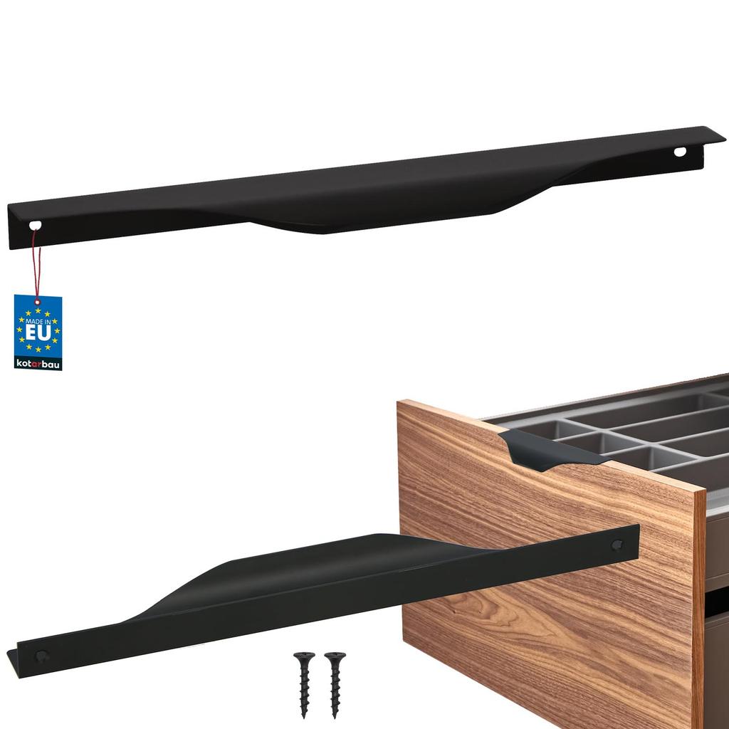 Modern Edge Furniture Handle Aluminum Matte Black 256 / 276 Mm