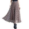 2025 Summer High Waist Polka Dot Floral Mesh Midi Skirt