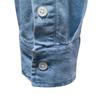 2023 neue Herbst männer Denim Shirt Baumwolle Elastische Lässig Sozialen Design Doppel Taschen Dünne Jeans Shirts für Männer