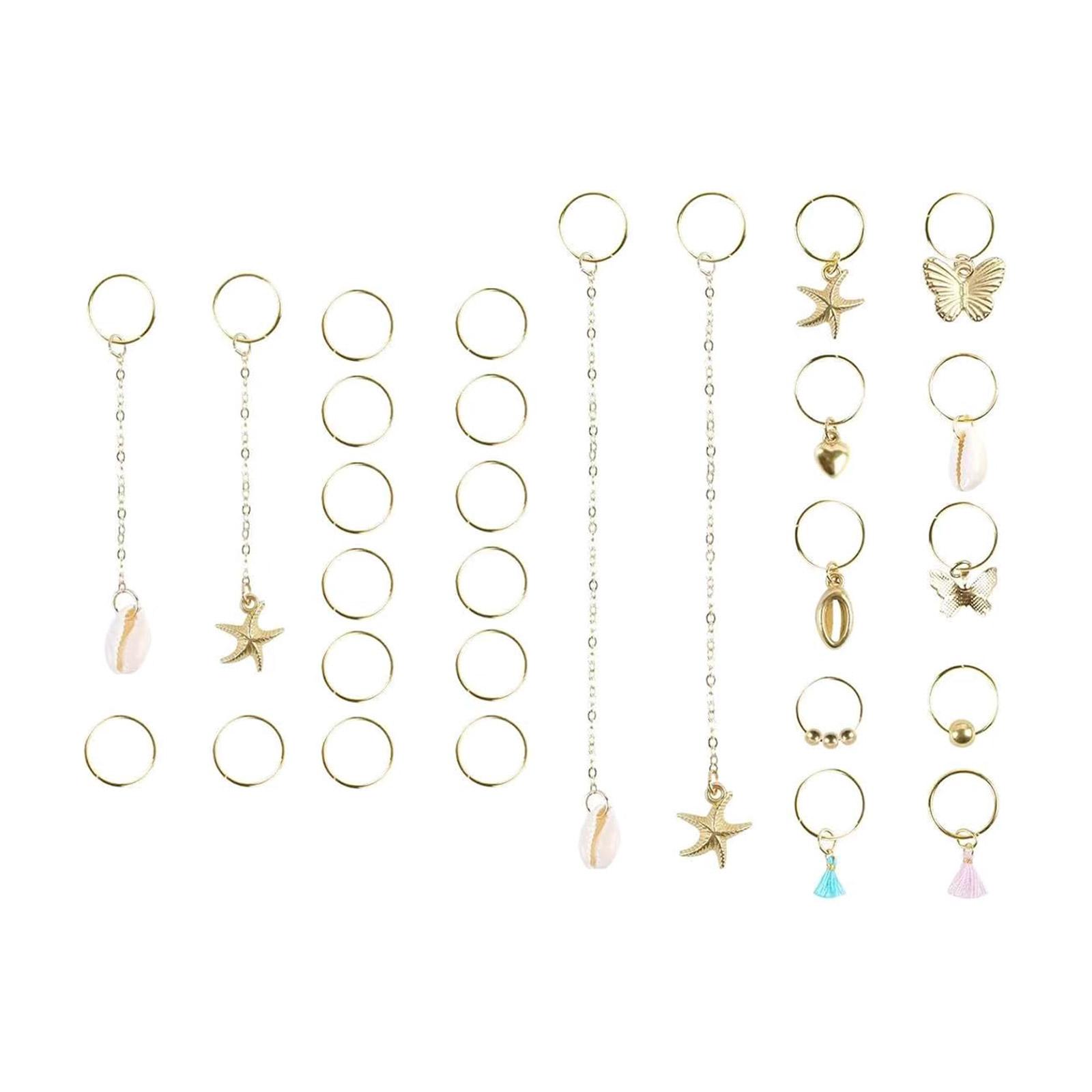 

28 штук Шарм для косичок Легкі у використанні аксесуари Затискачі для волосся Аксесуари для дредів Текстура сплаву для модних жінок