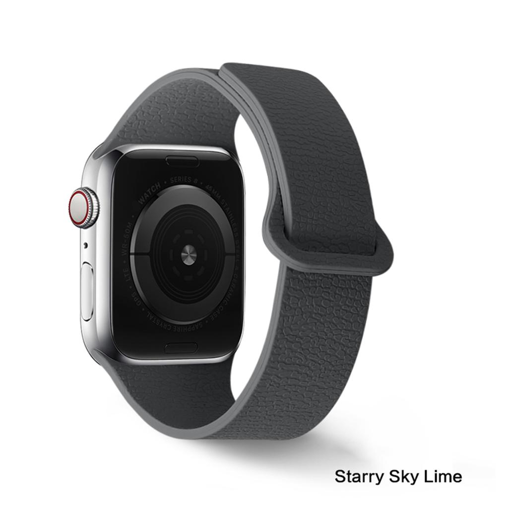 Magnetic Strap for Apple Watch Ultra 49mm 42mm 38mm 44mm 46mm 41mm Lychee Pattern Silicone Band for Iwatch S11 10 9 8 7 6 5 4