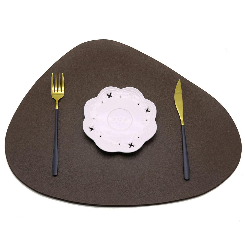 Nordic Faux Leather Waterproof Heat-Resistant Dining Placemat & Coaster Set