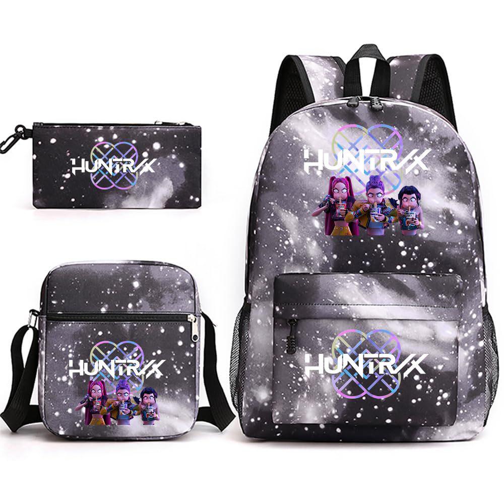 K-POP Demon Hunter Girl Group Children's Backpack, Pencil Case, and Shoulder Bag Set for Middle School Students