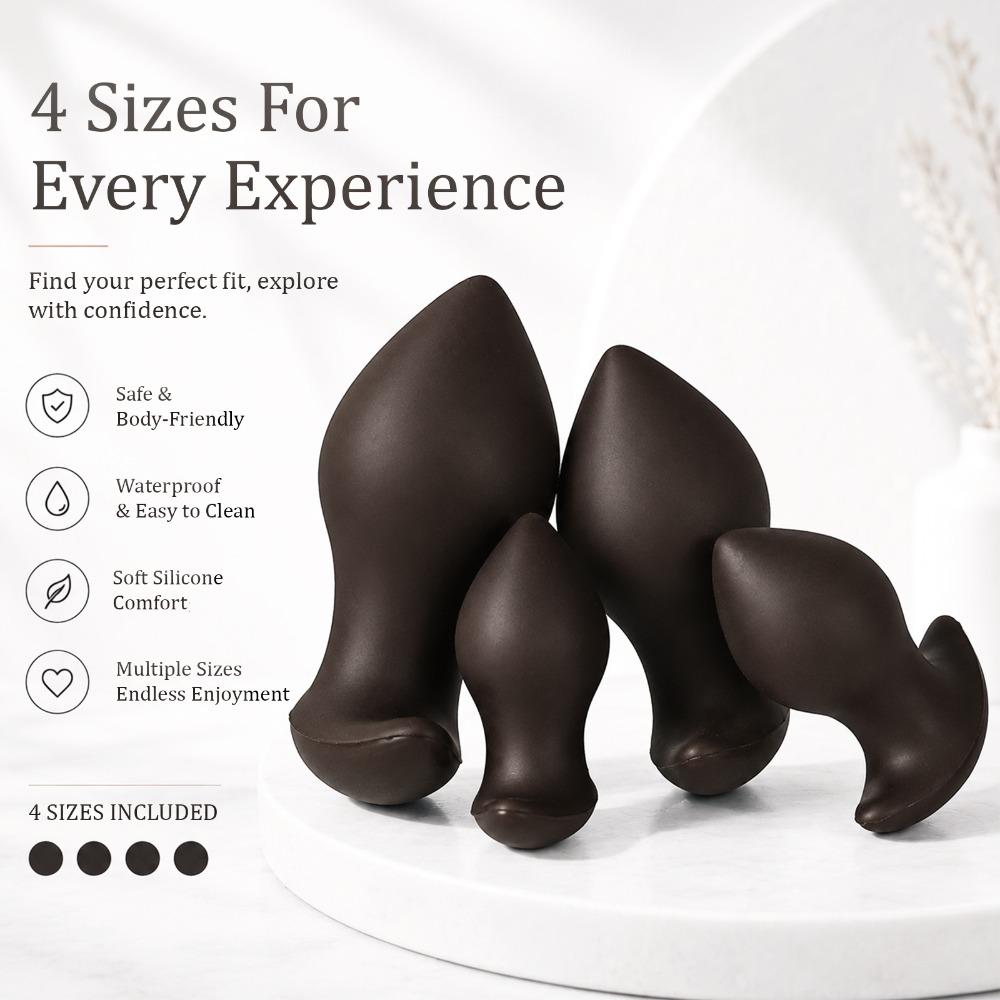 Liquid Silicone Anal Plug for Men Women - Soft Butt Plug for Anal Stretching, Body-Safe Adult Sex Toy for Solo & Couples
