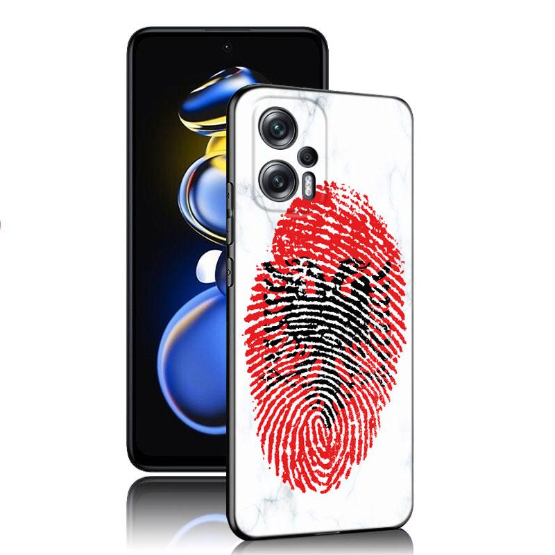 Albania Flag Black Silicone Phone Case For Xiaomi POCO X3 X4 NFC F4 GT F5 F6 M3 M4 M6 X5 X6 Pro 5G M5 C55 C65