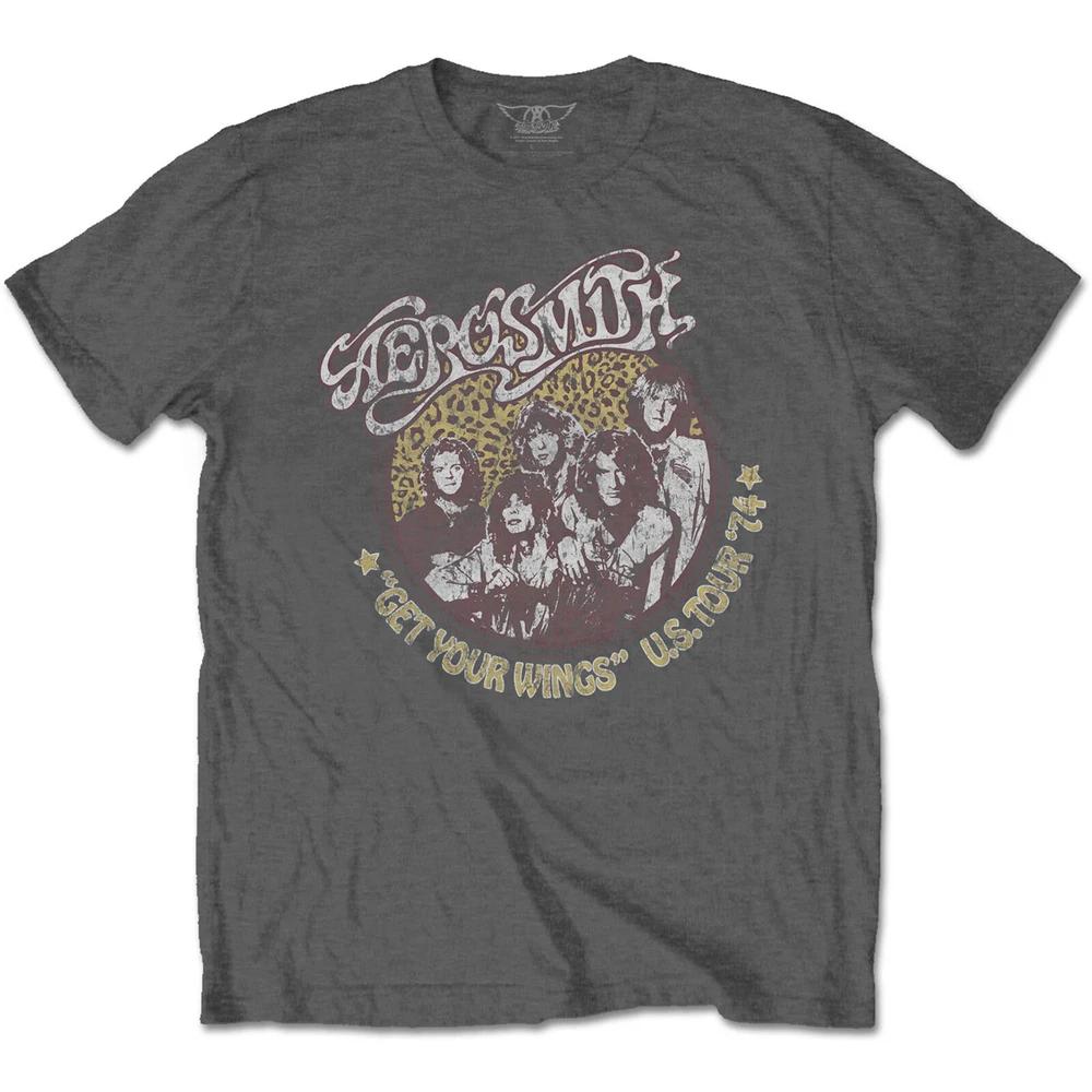 Aerosmith Unisex Tshirt Cheetah Print S