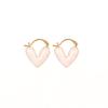 Lady Elegant Light Luxury White Oil Dropping Love Stud Earrings for Women Fashion Jewelry Gifts