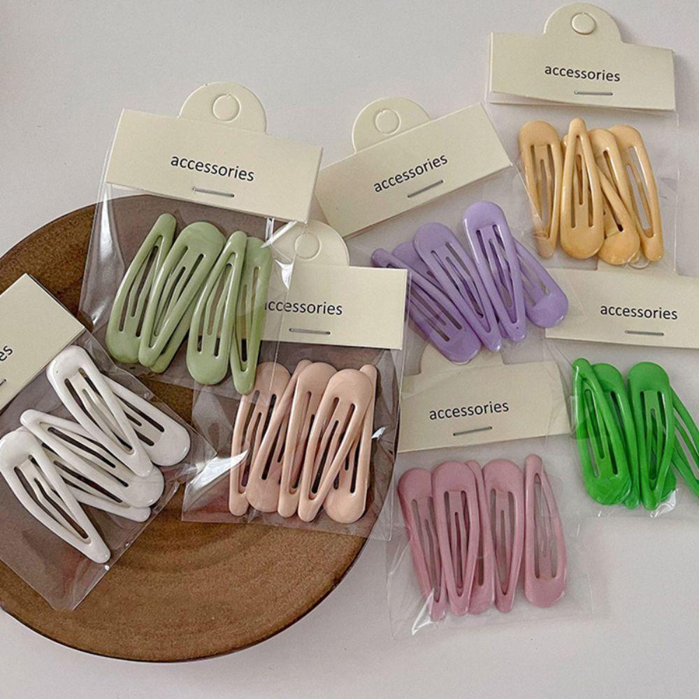 Korean Small BB Hairpins 5pcs/set Waterdrop Shape Hair Clips Sweet Colorful Hair Clips Barrettes For Girls DIY Hair Accessories