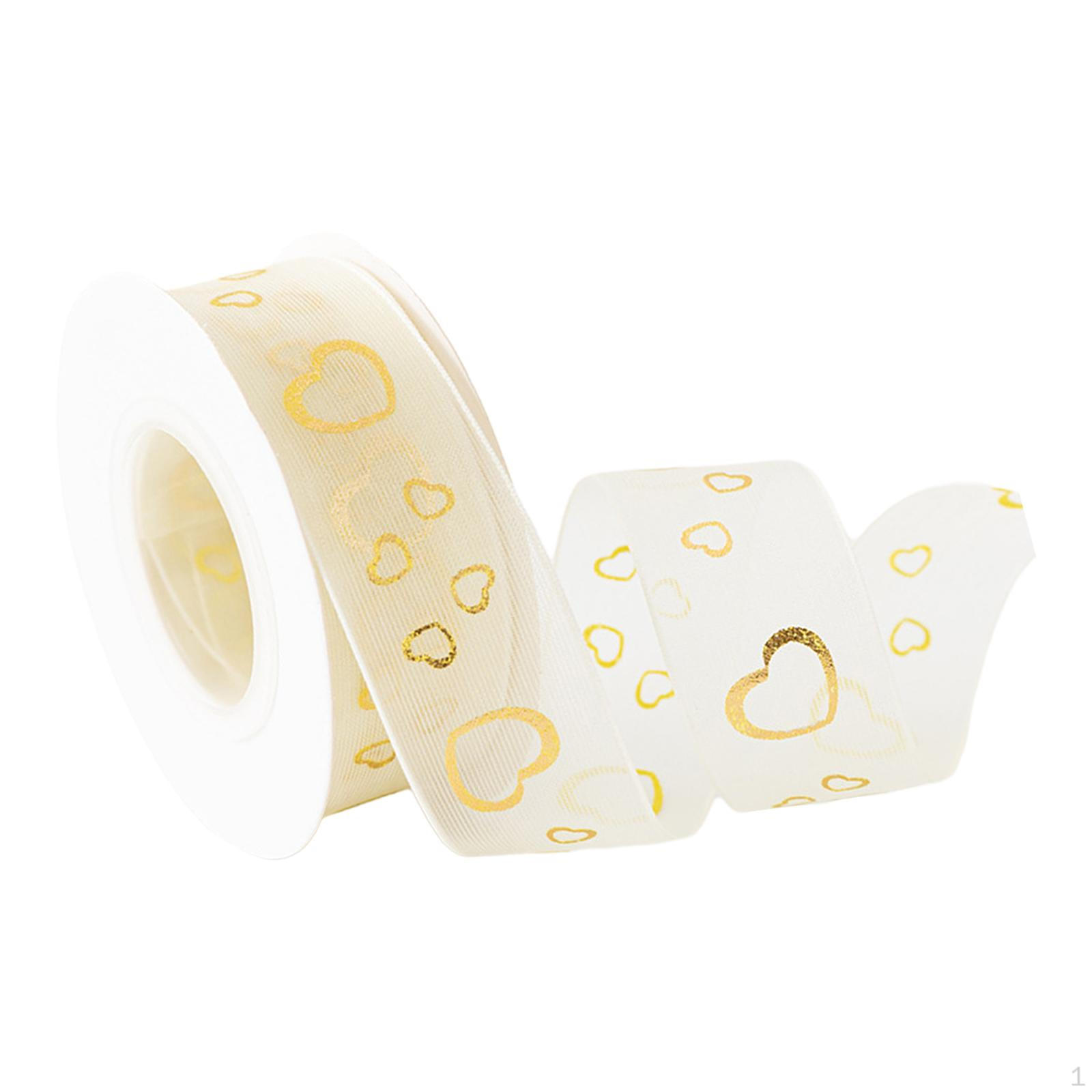 

Chiffon Ribbon Mesh Valentines Day Gift Birthdays Wedding Length 29.5ft Party Creative Tulle Heart