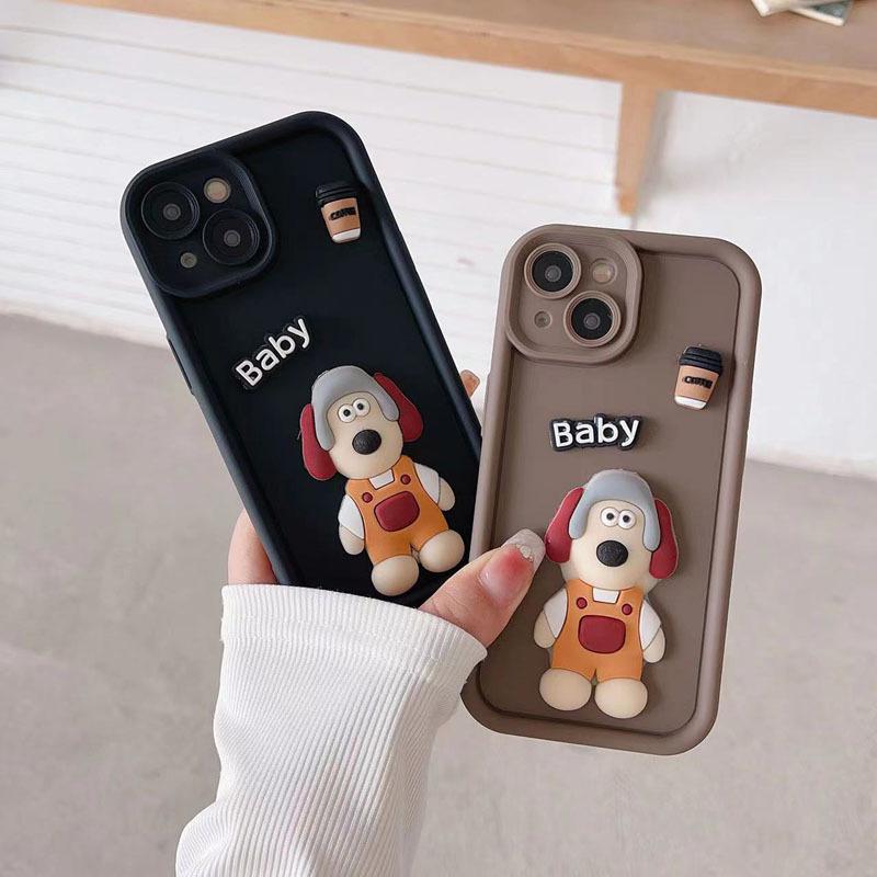 Applicable to Transsion INFINIX POP9 matte mobile phone case three-dimensional baby head dog HOT 40I personalized cartoon