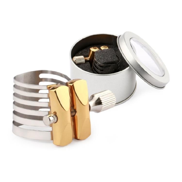 Single Screw Adjust Stainless Alto Saxophone Mouthpiece Ligature Fastener Clip