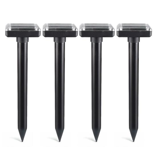 1/2/4Pcs Solar Ultrasonic Mole Repellent Effective Safe to Use Simple Installation Outdoor Mouse Repellent Waterproof Spikes Stakes