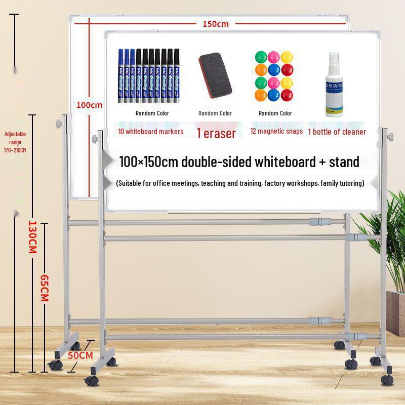 Mobile Magnetic Whiteboard Stand: Large Office, Teaching, and Meeting Writing Display Board