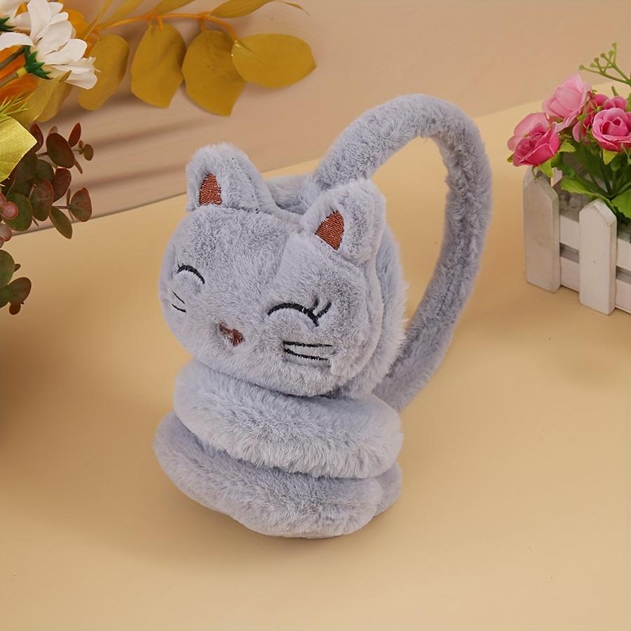 Korean Version of Autumn and Winter Plush Warm Ear Cover, Plush Cute Cartoon Kitten Ear Cover To Protect Ears From Cold