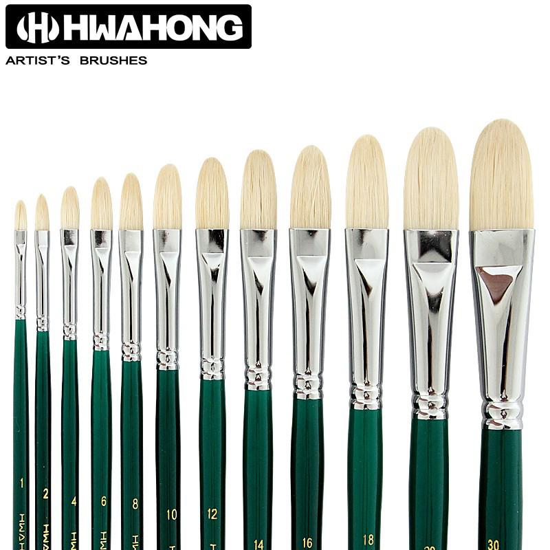 Koreanischer Hwahong 808 Serie Borstenpinsel für Öl-, Wasserfarben-, Gouache- und Acrylmalerei