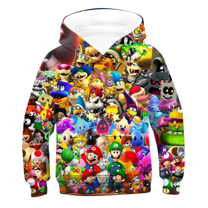 Super Mario Brothers Mario Children's Versatile Sweater Cosplay Spring and Autumn Anime Hoodie Jacket Men