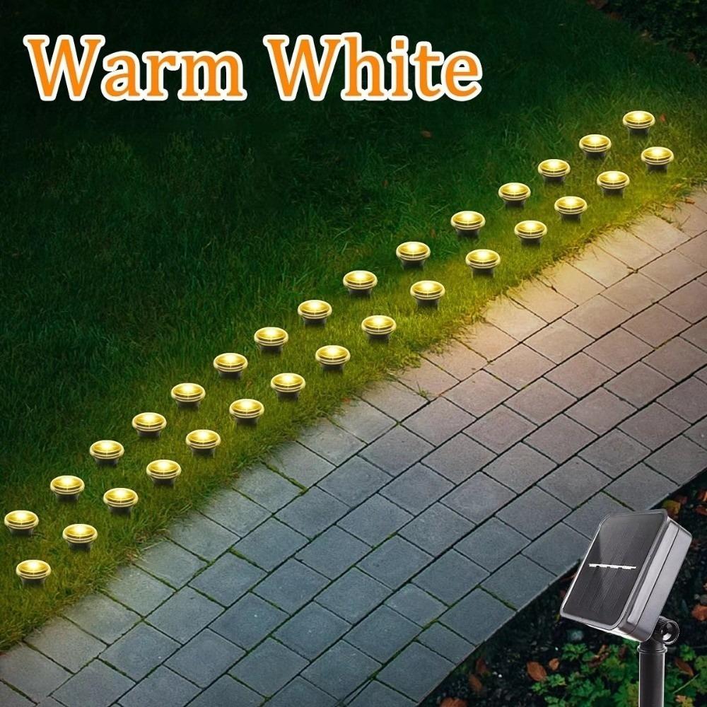 8 Modes Garden Pathway Light 15/30LEDS Holiday Lighting Lawn Lamp for Camping Weddings Christmas 15LEDS