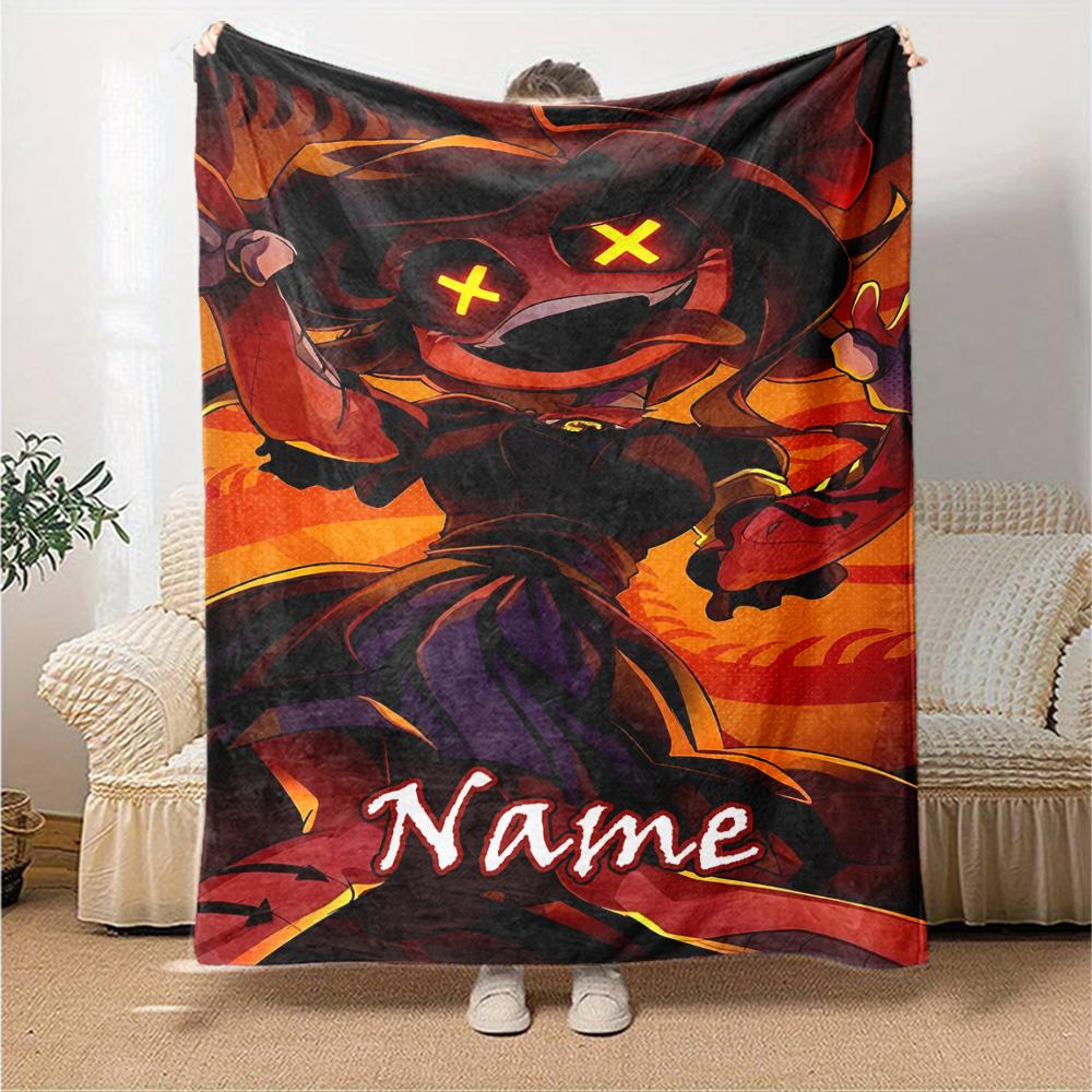 Custom Name Murder Drones Theme Printed Blanket - Perfect for Couch, Bed, Travel & Outdoor Use | Machine Washable, Cozy & Durable.