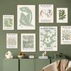 Minimalism Abstract Woman Posters Wall Art Canvas Painting For Living Room Home Decor Matisse Green Leaf Flower Modern