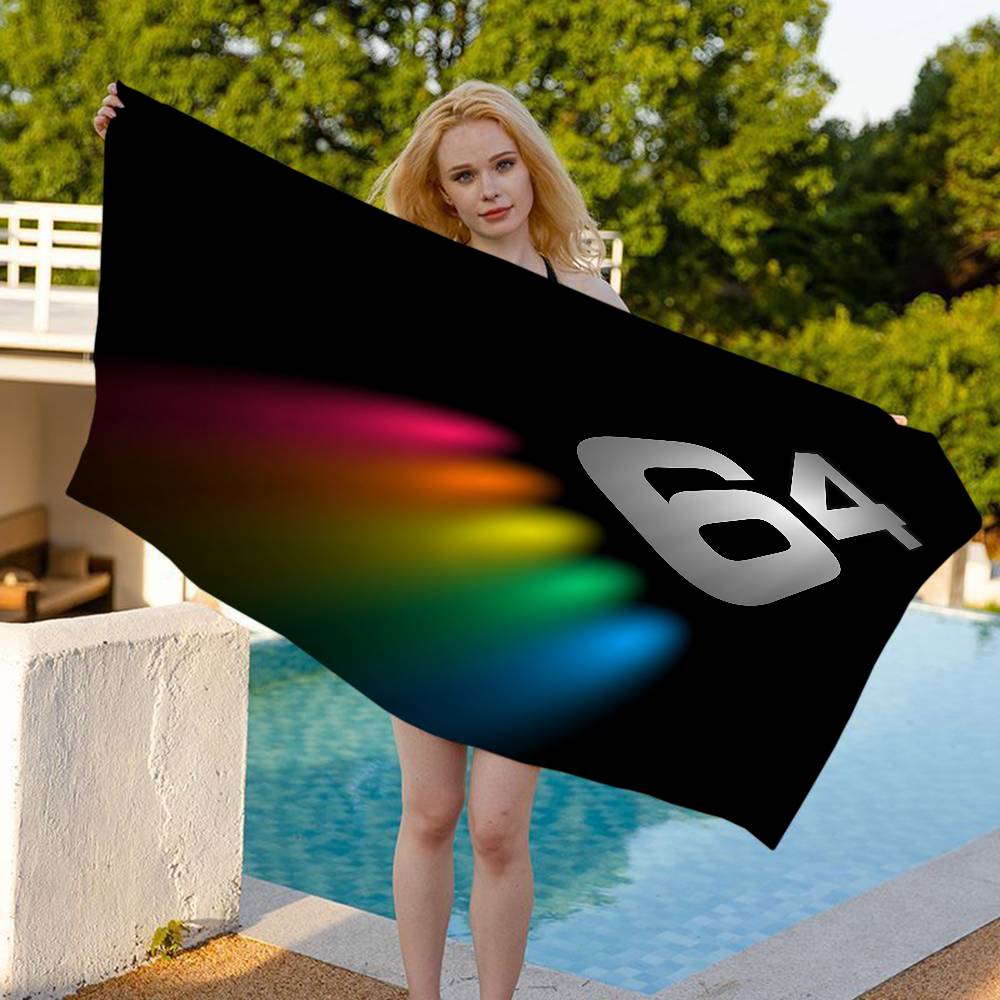 C-Commodore 64 Logo Beach Towel Colorful Bath Towels For Girl Microfiber Quick Dry Custom Sand Free Beach Yoga Spa Gym Pool